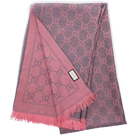 gucci pink grey scarf